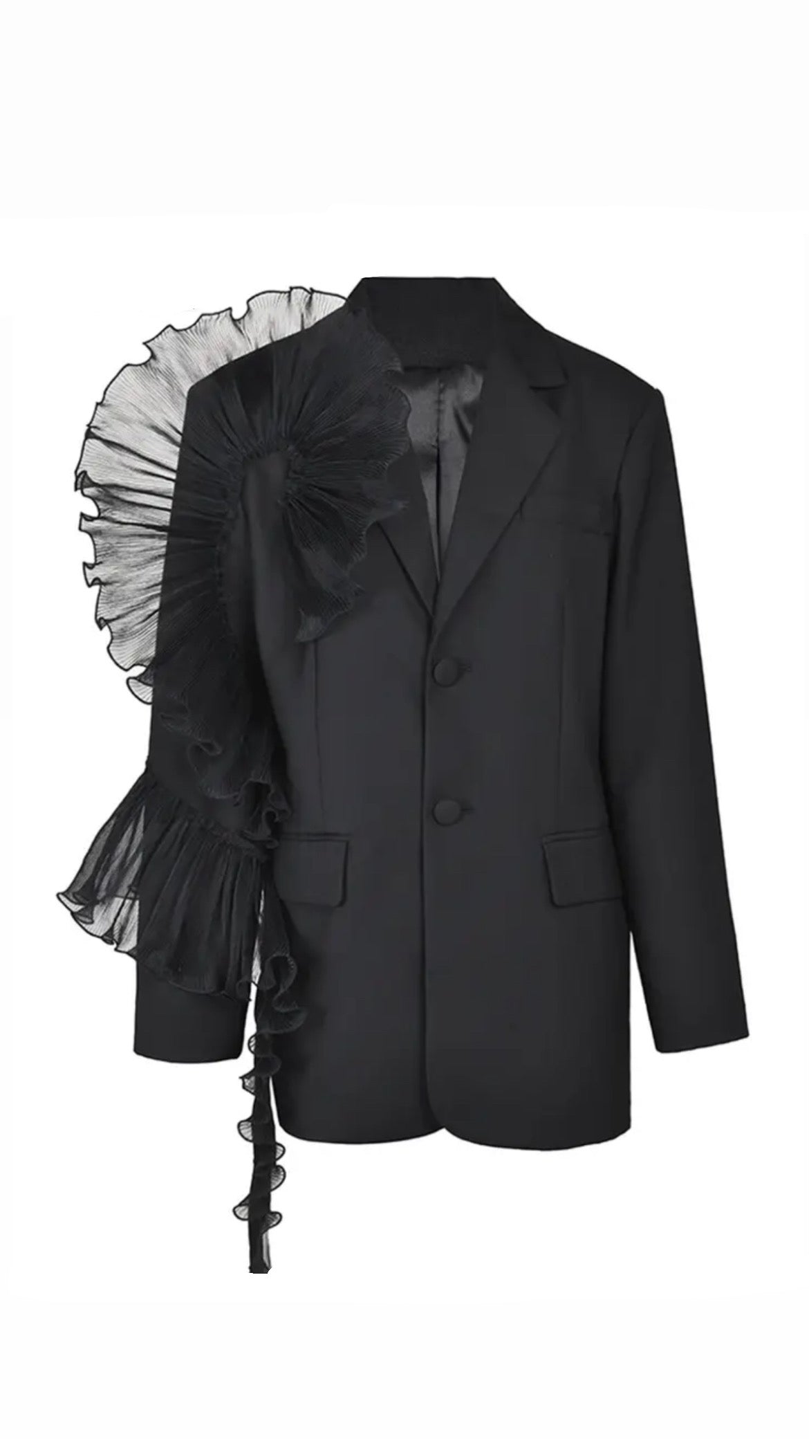 Organza black blazer