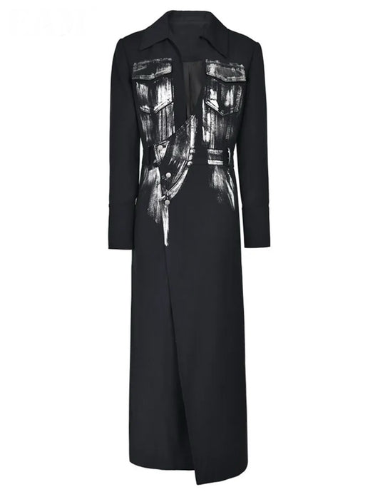 Splash painted long Blazer -Sample piece