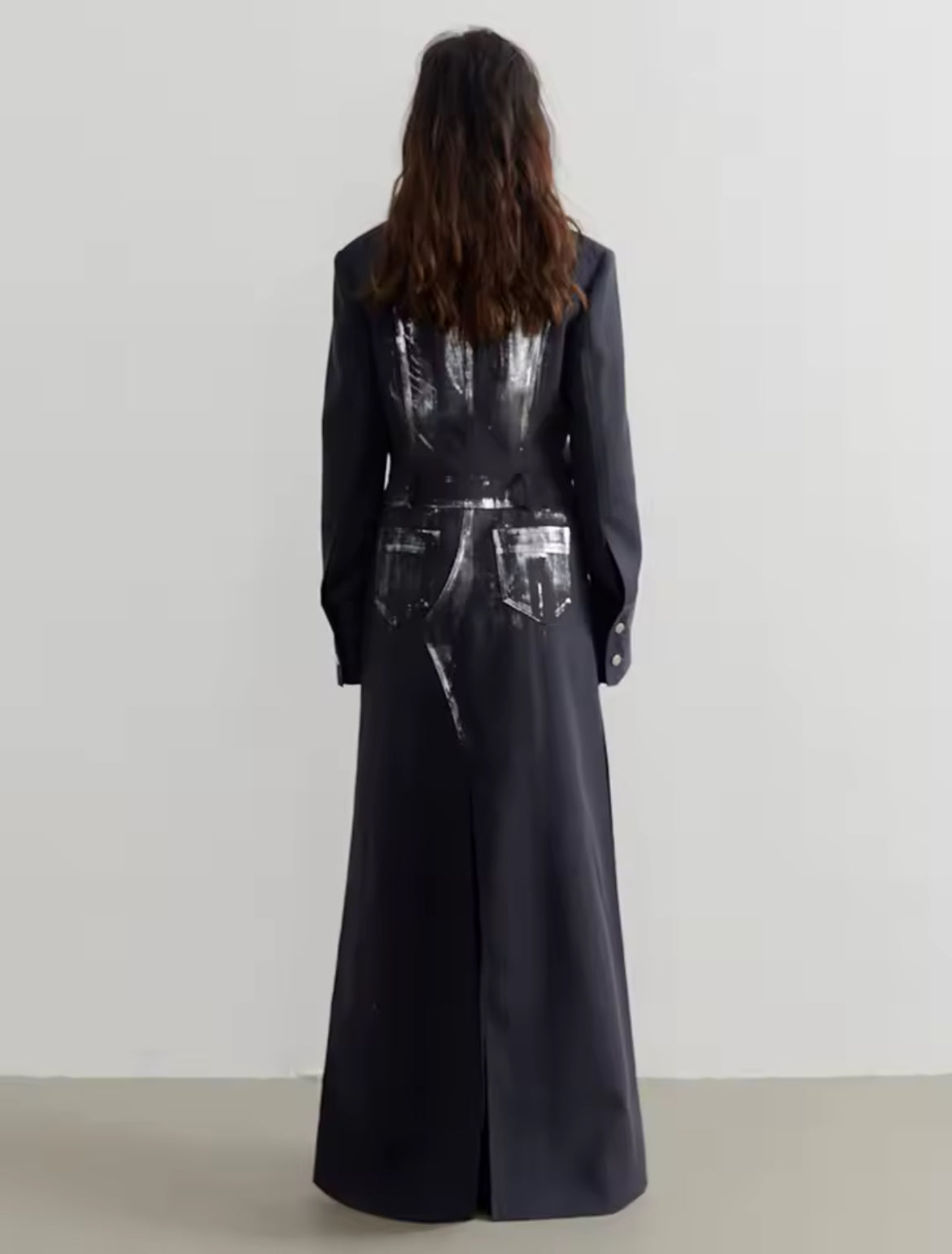 Splash painted long Blazer -Sample piece