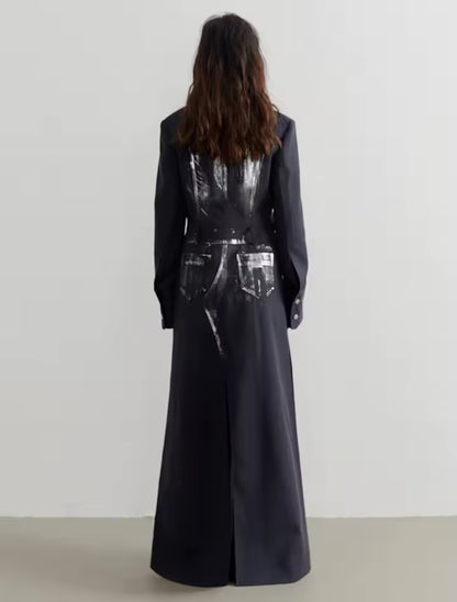 Splash painted long Blazer -Sample piece