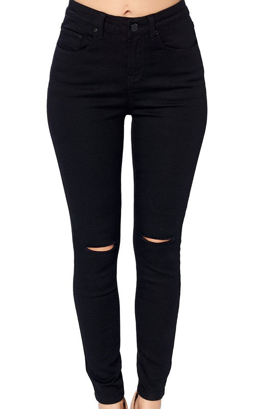Black High Rise Skinny Jeans | 8LACK Clothing