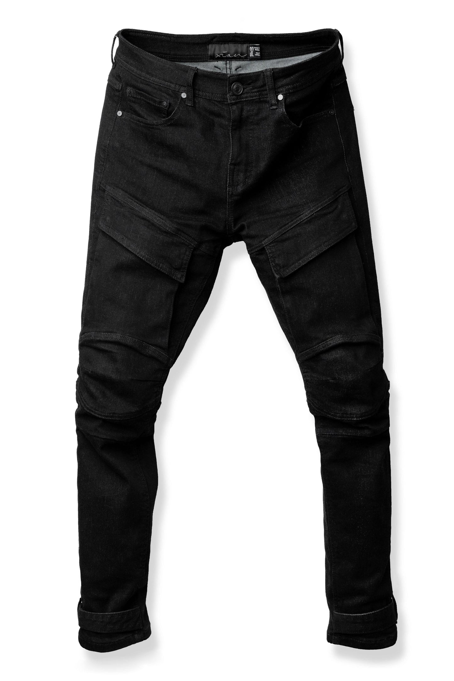 Black Cargo Denim Pants | 8LACK Clothing