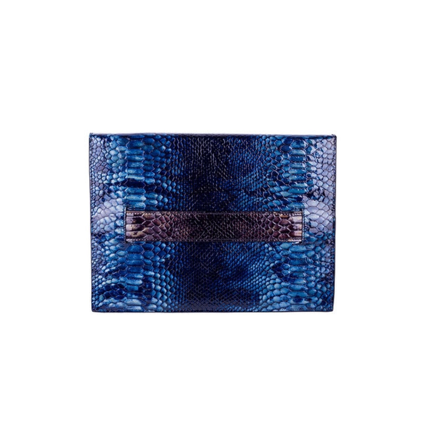 Kilani - Sapphire Snake Leather Clutch Bag | Made in Montreal