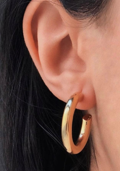 Gold Plated Hoop Earrings | Sahira Jewelry