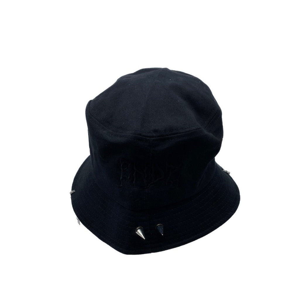 Halo 8: Upcycled Handcrafted Black Bucket Hat by EnDz